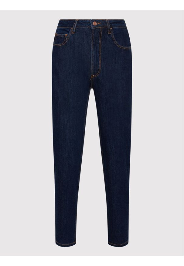 Guess Jeansy W2YA21 D4NH4 Granatowy Tapered Leg. Kolor: niebieski