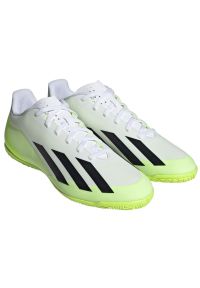 Adidas - Buty piłkarskie adidas X Crazyfast.4 In M IE1586 białe białe. Zapięcie: sznurówki. Kolor: biały. Materiał: syntetyk, guma. Sport: piłka nożna