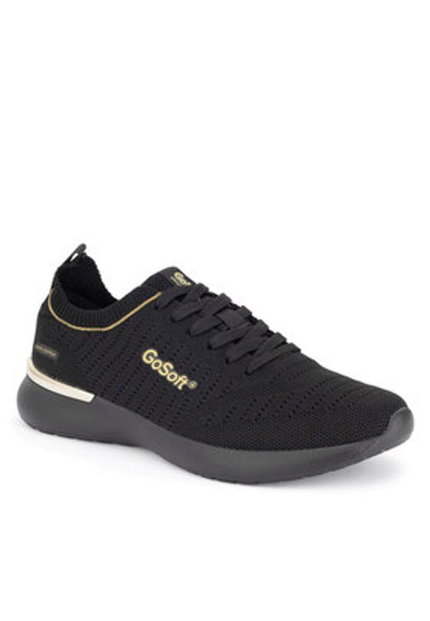 Go Soft Sneakersy WP-12A Czarny. Kolor: czarny. Materiał: materiał