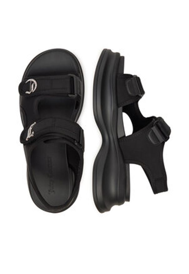 Juicy Couture Sandały WSS21516-01 Czarny. Kolor: czarny. Materiał: materiał