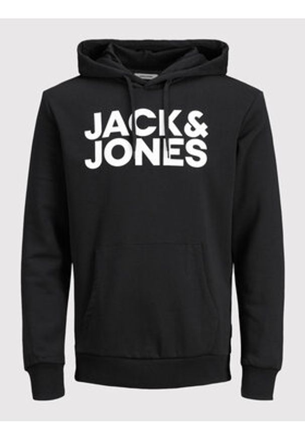 Jack & Jones Bluza Corp Logo 12152840 Czarny Regular Fit. Kolor: czarny. Materiał: bawełna