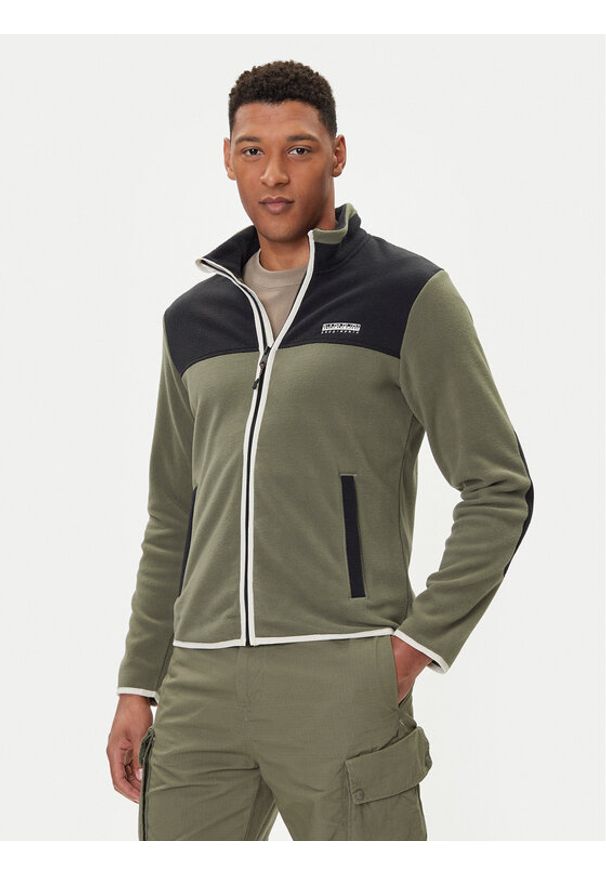 Napapijri Polar T-Dergana NP0A88V1 Zielony Regular Fit. Kolor: zielony. Materiał: syntetyk