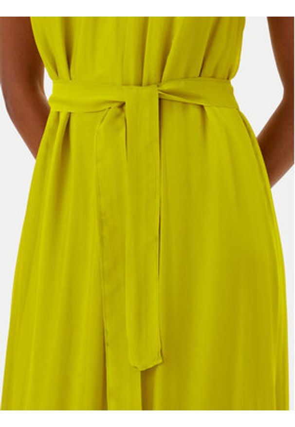 Haveone Sukienka letnia AFF-N004 Zielony Loose Fit. Kolor: zielony. Materiał: jedwab, wiskoza. Sezon: lato