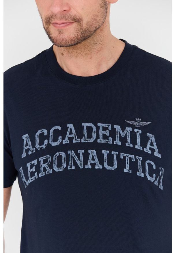 Aeronautica Militare - AERONAUTICA MILITARE Granatowy t-shirt M.C.. Kolor: niebieski