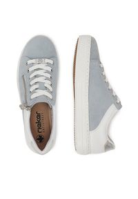 Rieker Sneakersy L59A1-10 Niebieski. Kolor: niebieski. Materiał: zamsz, skóra #5