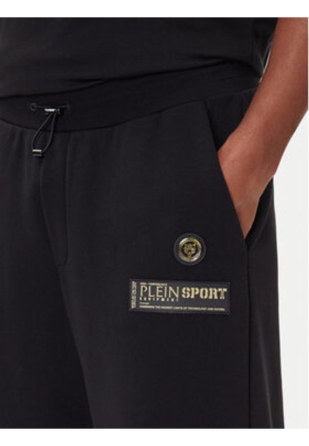 Plein Sport Szorty sportowe PAEC MJT2601 STE003N Czarny Regular Fit. Kolor: czarny. Materiał: bawełna. Styl: sportowy