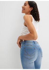 bonprix - Dżinsy Flared high-waist. Stan: podwyższony. Kolor: niebieski #2