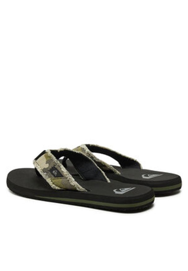 Quiksilver Japonki AQYL100047 Zielony. Kolor: zielony. Materiał: materiał