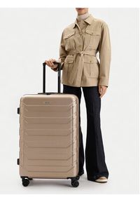 Gino Rossi - GINO ROSSI Walizka duża GIN-L-002-05-GOLD Złoty. Kolor: złoty. Materiał: materiał #2