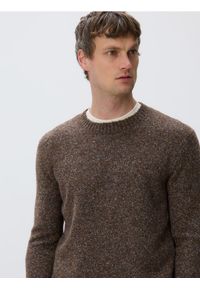 Reserved - Sweter z domieszką wełny - brązowy. Kolor: brązowy. Materiał: wełna