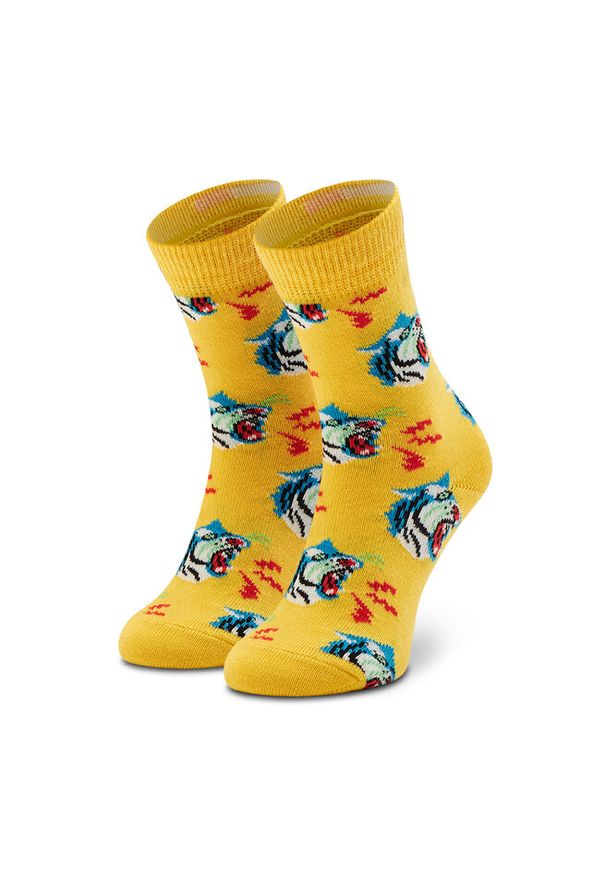 Happy-Socks - Skarpety Wysokie Dziecięce Happy Socks. Kolor: żółty