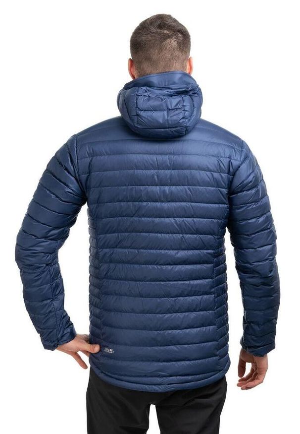 Kurtka trekkingowa Rab Microlight Alpine Jacket. Typ kołnierza: kaptur. Kolor: niebieski. Materiał: puch