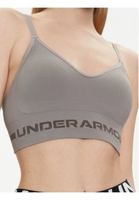 Under Armour Biustonosz sportowy Ua Seamless Low Long Bra 1357719-294 Szary Compression Fit. Kolor: szary. Materiał: syntetyk