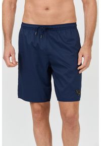 Emporio Armani - EMPORIO ARMANI Granatowe męskie kąpielówki De bain logo brodé, Rozmiar 52. Kolor: niebieski #1