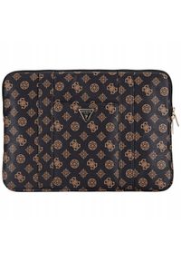 Torba Guess Sleeve 14" Peony Pocket Triangle czarny. Kolor: czarny