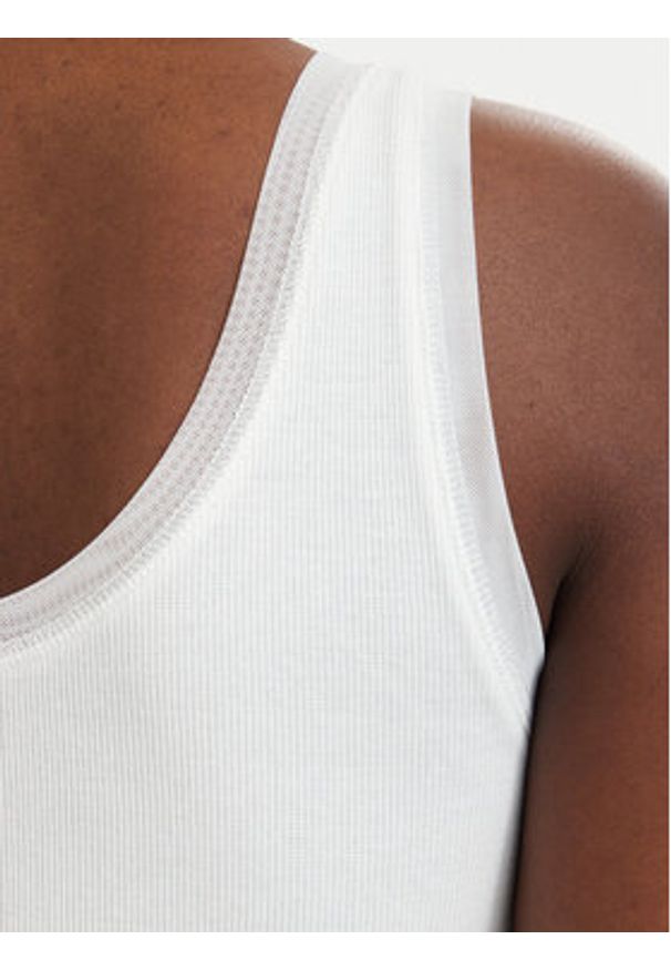 Patrizia Pepe Top 2M4523/J407-W146 Biały Slim Fit. Kolor: biały. Materiał: bawełna