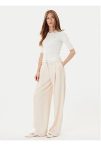 TwinSet - TWINSET Sweter 252TP3240 Beżowy Regular Fit. Kolor: beżowy. Materiał: wiskoza #5