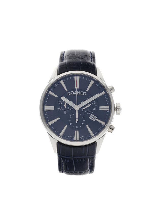 Roamer Zegarek Superior Chrono 508837 41 40 05 Granatowy. Kolor: niebieski