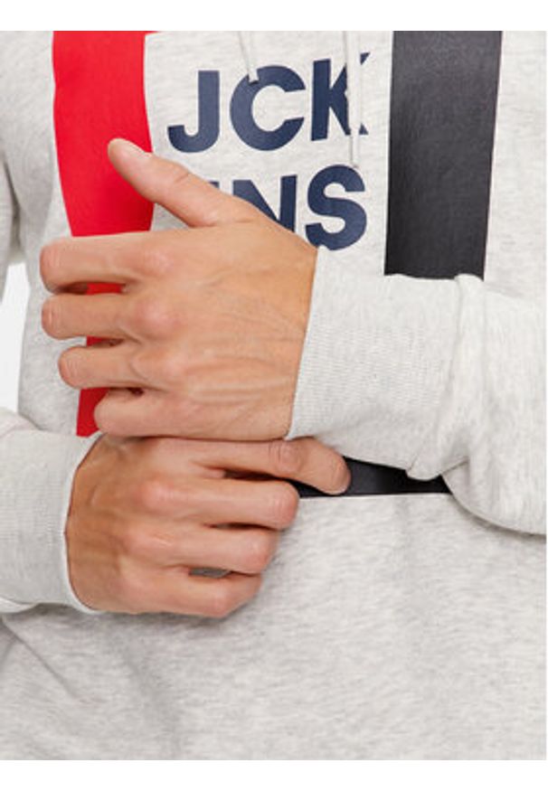 Jack & Jones - Jack&Jones Bluza Oscar 12235248 Szary Regular Fit. Kolor: szary. Materiał: syntetyk