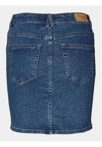 Vero Moda Spódnica jeansowa Luna 10279491 Niebieski Regular Fit. Kolor: niebieski. Materiał: bawełna