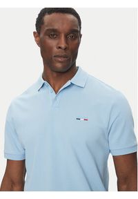 Hechter Paris Polo Pique H-Eco 74004 151902 Błękitny Regular Fit. Typ kołnierza: polo. Kolor: niebieski. Materiał: bawełna