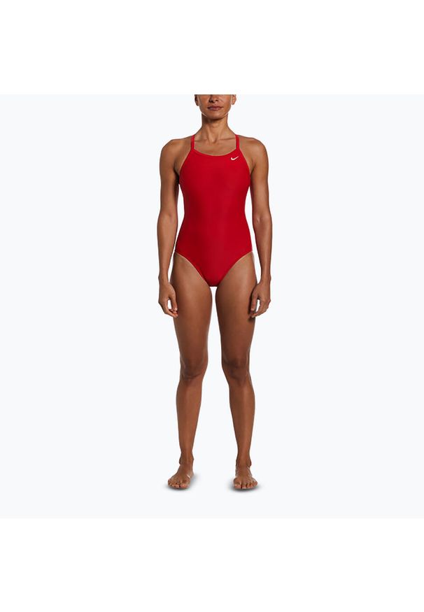 Strój pływacki jednoczęściowy damski Nike Solid Racerback university. Kolor: czerwony
