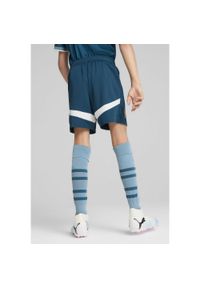 Puma - Spodenki meczowe dla dzieci OM 2024/25. Kolor: niebieski. Styl: młodzieżowy