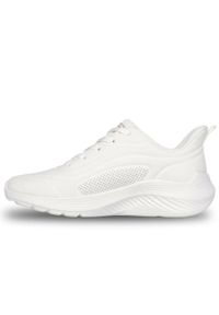 skechers - Buty do chodzenia damskie Skechers Bobs Squad Waves-just. Zapięcie: sznurówki. Kolor: biały. Materiał: guma, syntetyk, tkanina, materiał. Szerokość cholewki: normalna. Sport: turystyka piesza