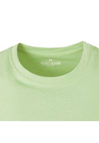 Bawełniana, Męska Koszulka (T-Shirt) - Pako Jeans - Pastelowa Zieleń. Okazja: na co dzień. Materiał: poliester, bawełna. Wzór: nadruk. Styl: casual #3