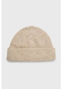 Abercrombie & Fitch czapka kolor beżowy. Kolor: beżowy. Materiał: dzianina #1