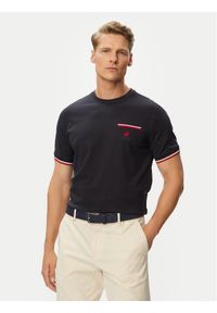 Beverly Hills Polo Club T-Shirt P-SS26M-TS0112 Granatowy Regular Fit. Typ kołnierza: polo. Kolor: niebieski. Materiał: bawełna #1