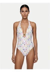 Guess Strój kąpielowy E6GJ39 MC04R Biały. Kolor: biały. Materiał: syntetyk #1