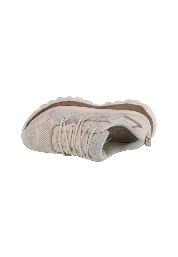 skechers - Buty do chodzenia damskie Skechers Uno Chaos. Kolor: beżowy. Materiał: skóra. Szerokość cholewki: normalna. Sport: turystyka piesza