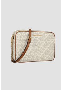 Michael Kors - MICHAEL KORS Biała listonoszka z monogramem. Kolor: biały. Styl: casual, elegancki #4