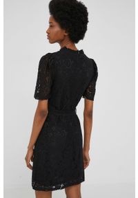 Answear Lab sukienka damska kolor czarny rozkloszowana. Kolor: czarny. Długość rękawa: krótki rękaw. Typ sukienki: rozkloszowane. Styl: wakacyjny #3