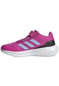 Adidas - Buty adidas Runfalcon 3.0 El K Jr HP5874 fioletowe. Okazja: na co dzień. Zapięcie: rzepy. Kolor: fioletowy. Materiał: guma, syntetyk, materiał. Szerokość cholewki: normalna. Model: Adidas Cloudfoam #7