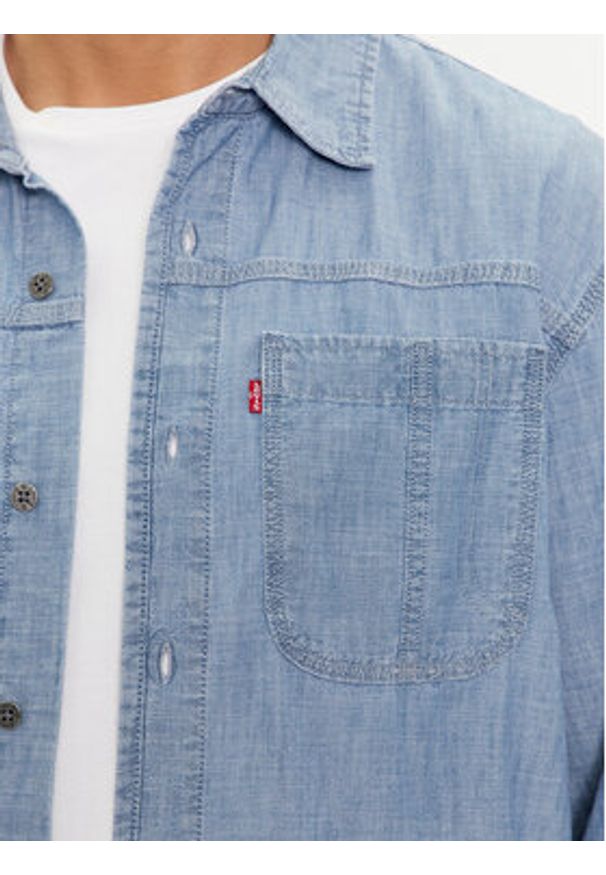 Levi's® Koszula jeansowa Auburn Worker A7224-0001 Niebieski Relaxed Fit. Kolor: niebieski. Materiał: bawełna
