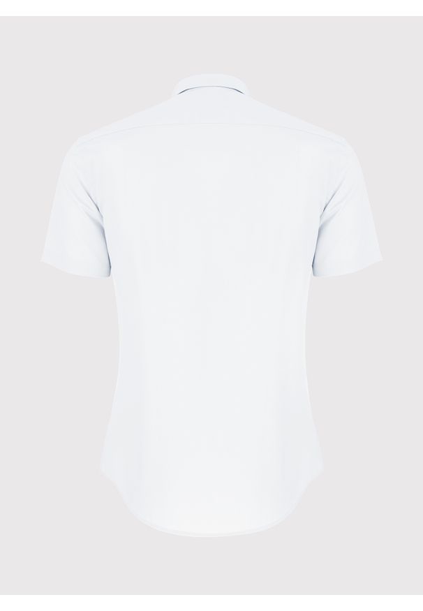 Pako Lorente - PAKO LORENTE – Biała koszula męska z krótkim rękawem. Kolor: biały. Długość rękawa: krótki rękaw. Długość: krótkie. Wzór: gładki