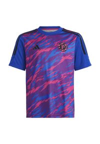 Adidas - Pogba Training Jersey. Kolor: różowy, niebieski, wielokolorowy. Materiał: jersey. Sport: piłka nożna