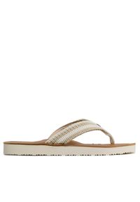 TOMMY HILFIGER - Tommy Hilfiger Japonki Feminne Crochet Flip Flop FW0FW07261 Écru. Materiał: materiał