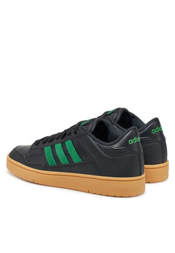 Adidas - adidas Sneakersy Rapid Court Low JR3179 Czarny. Kolor: czarny. Materiał: skóra