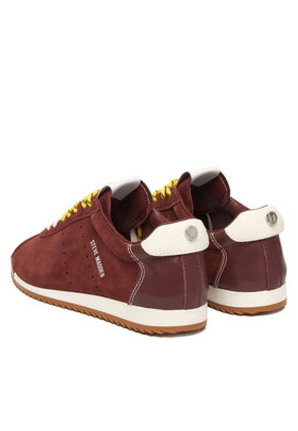 Steve Madden Sneakersy Mirage-Sm SM11003908 Bordowy. Kolor: czerwony. Materiał: zamsz, skóra