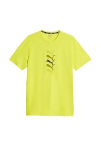 Koszulka fitness męska PUMA Graphic Tee Puma Fit. Kolor: żółty. Sport: fitness