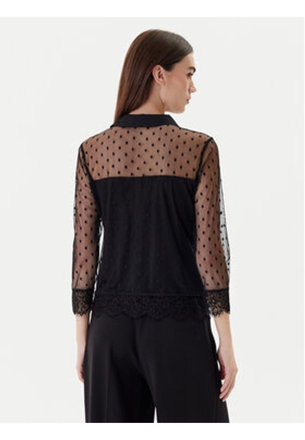 Morgan Bluzka 252-TEREZA Czarny Slim Fit. Kolor: czarny. Materiał: syntetyk