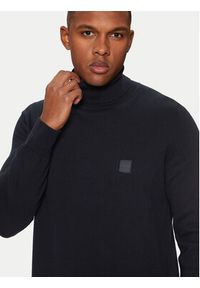 BOSS Golf Akiro S 50527573 Granatowy Regular Fit. Typ kołnierza: golf. Kolor: niebieski. Materiał: bawełna #5
