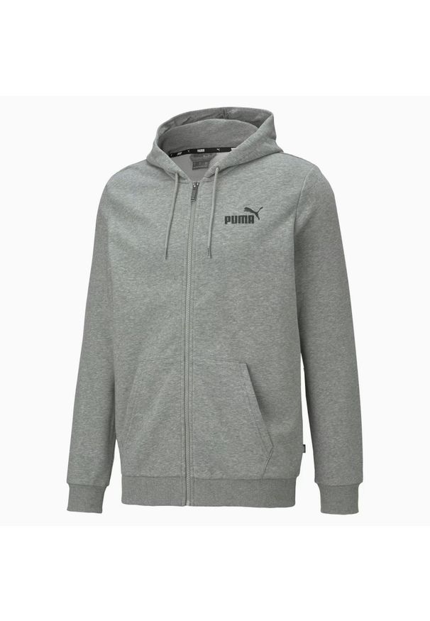Puma - Bluza Rozpinana Damska Elastyczna ESS+. Kolor: szary