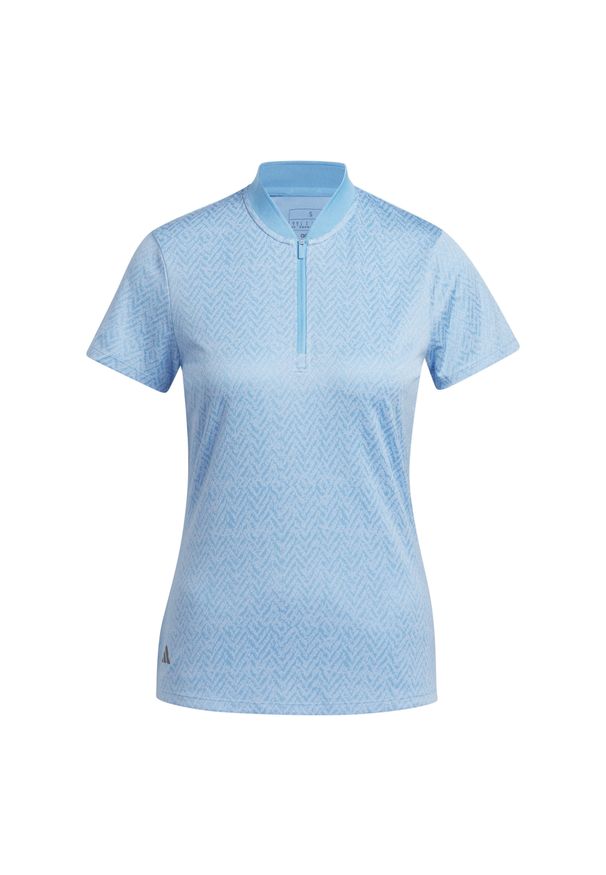 Adidas - Damska koszulka polo adidas Jacquard Ultimate365. Typ kołnierza: polo. Kolor: niebieski. Styl: sportowy