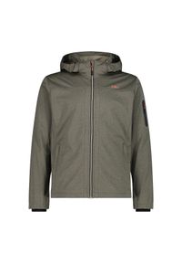 Kurtka męska turystyczna CMP 39A5027M. Typ kołnierza: kaptur. Kolor: zielony. Materiał: softshell. Sport: turystyka piesza #1