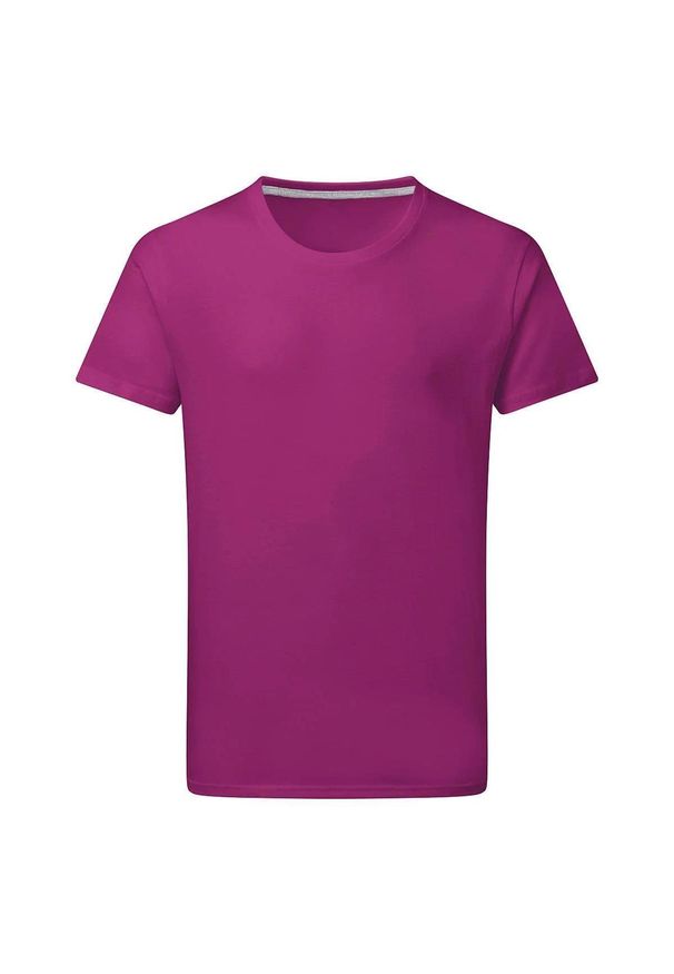 SG - Męska Koszulka Z Doskonałym Nadrukiem. Kolor: różowy. Wzór: nadruk. Sport: turystyka piesza