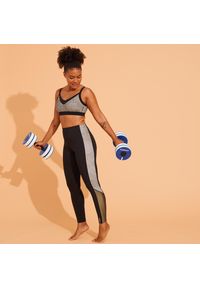 NABAIJI - Dół stroju legginsy do gimnastyki w wodzie/aquabike damskie Nabaiji Monica Lia. Kolor: brązowy, wielokolorowy, czarny, zielony
